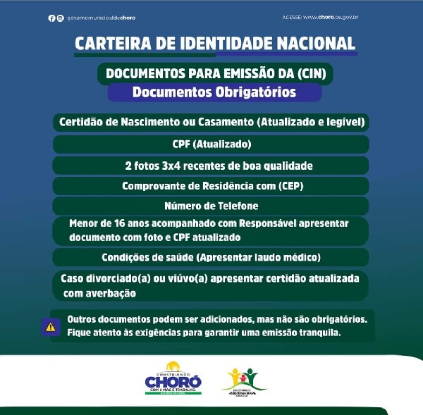 Nova Carteira de Identidade Nacional